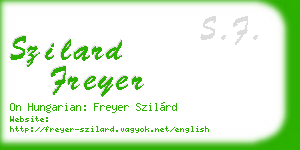 szilard freyer business card
